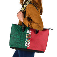 Mexico Flag Day Leather Tote Bag Dia de la Bandera