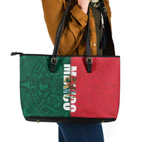 Mexico Flag Day Leather Tote Bag Dia de la Bandera