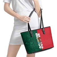 Mexico Flag Day Leather Tote Bag Dia de la Bandera