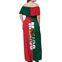 Mexico Flag Day Off Shoulder Maxi Dress Dia de la Bandera