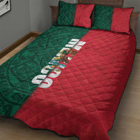 Mexico Flag Day Quilt Bed Set Dia de la Bandera