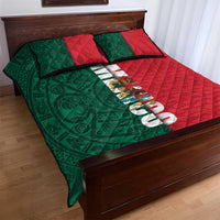 Mexico Flag Day Quilt Bed Set Dia de la Bandera