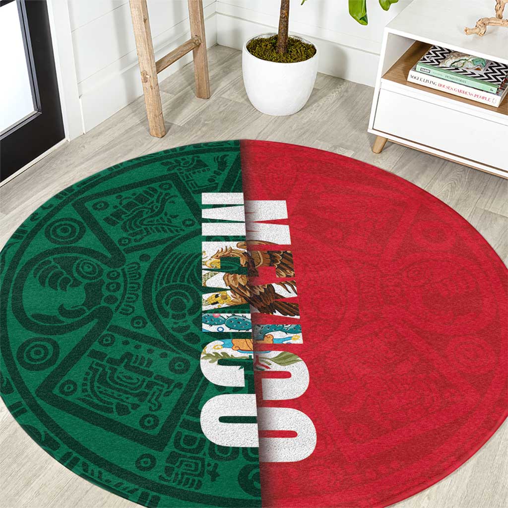 Mexico Flag Day Round Carpet Dia de la Bandera