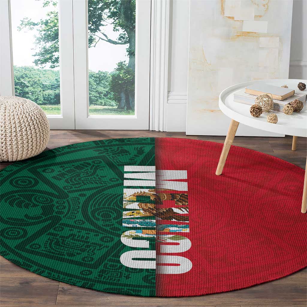 Mexico Flag Day Round Carpet Dia de la Bandera