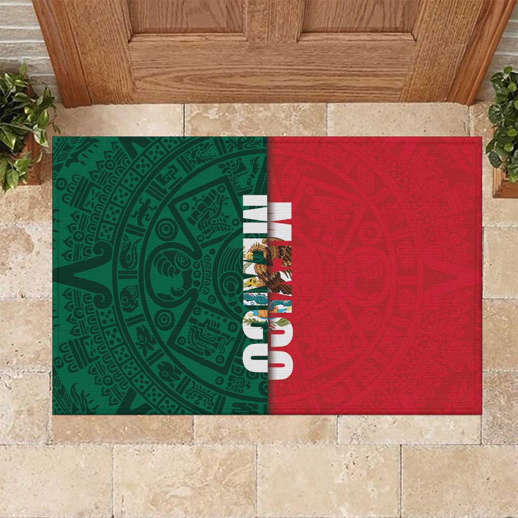 Mexico Flag Day Rubber Doormat Dia de la Bandera