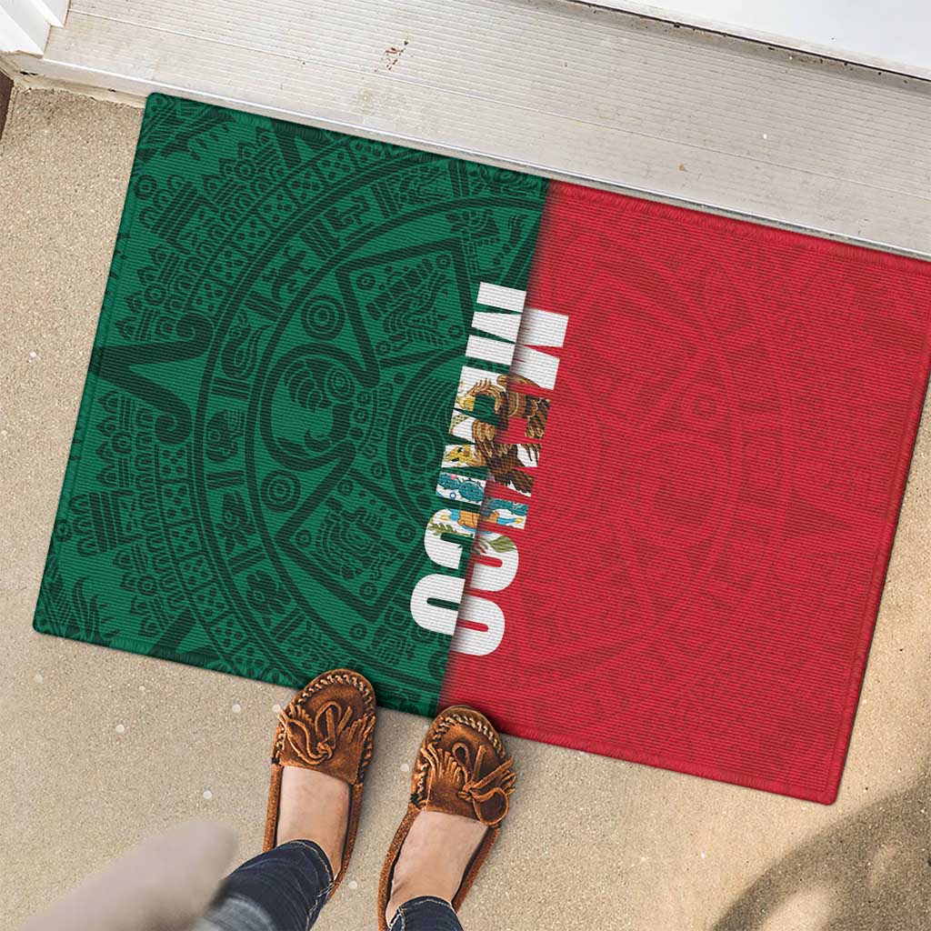 Mexico Flag Day Rubber Doormat Dia de la Bandera