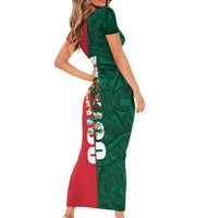 Mexico Flag Day Short Sleeve Bodycon Dress Dia de la Bandera