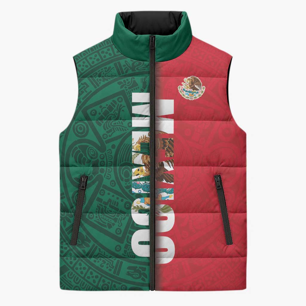Mexico Flag Day Sleeveless Puffer Jacket Dia de la Bandera
