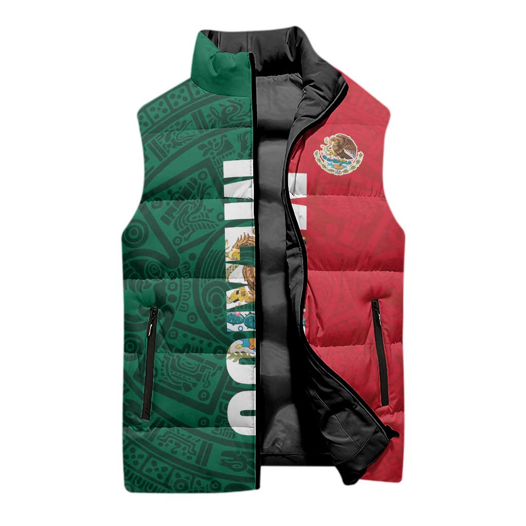 Mexico Flag Day Sleeveless Puffer Jacket Dia de la Bandera