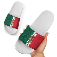 Mexico Flag Day Slide Sandals Dia de la Bandera