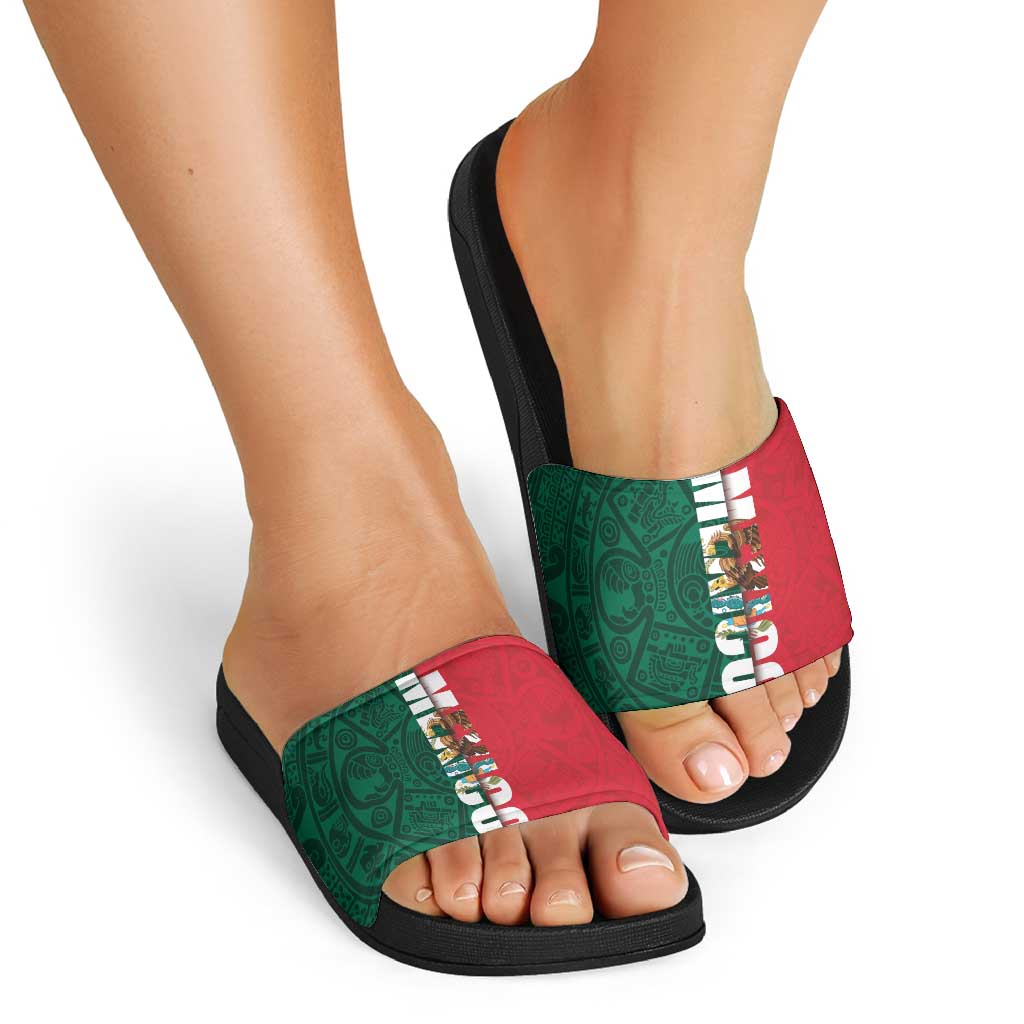 Mexico Flag Day Slide Sandals Dia de la Bandera