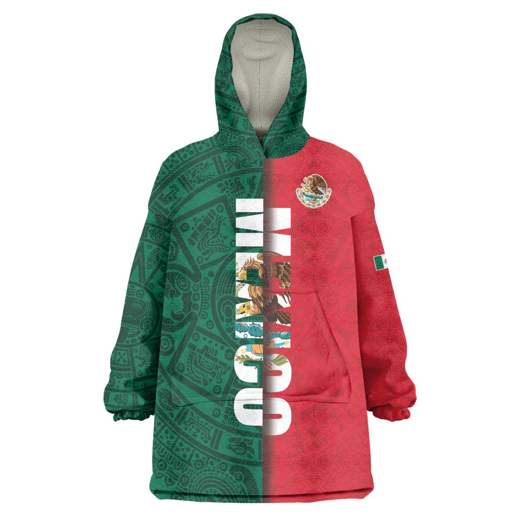 Mexico Flag Day Wearable Blanket Hoodie Dia de la Bandera