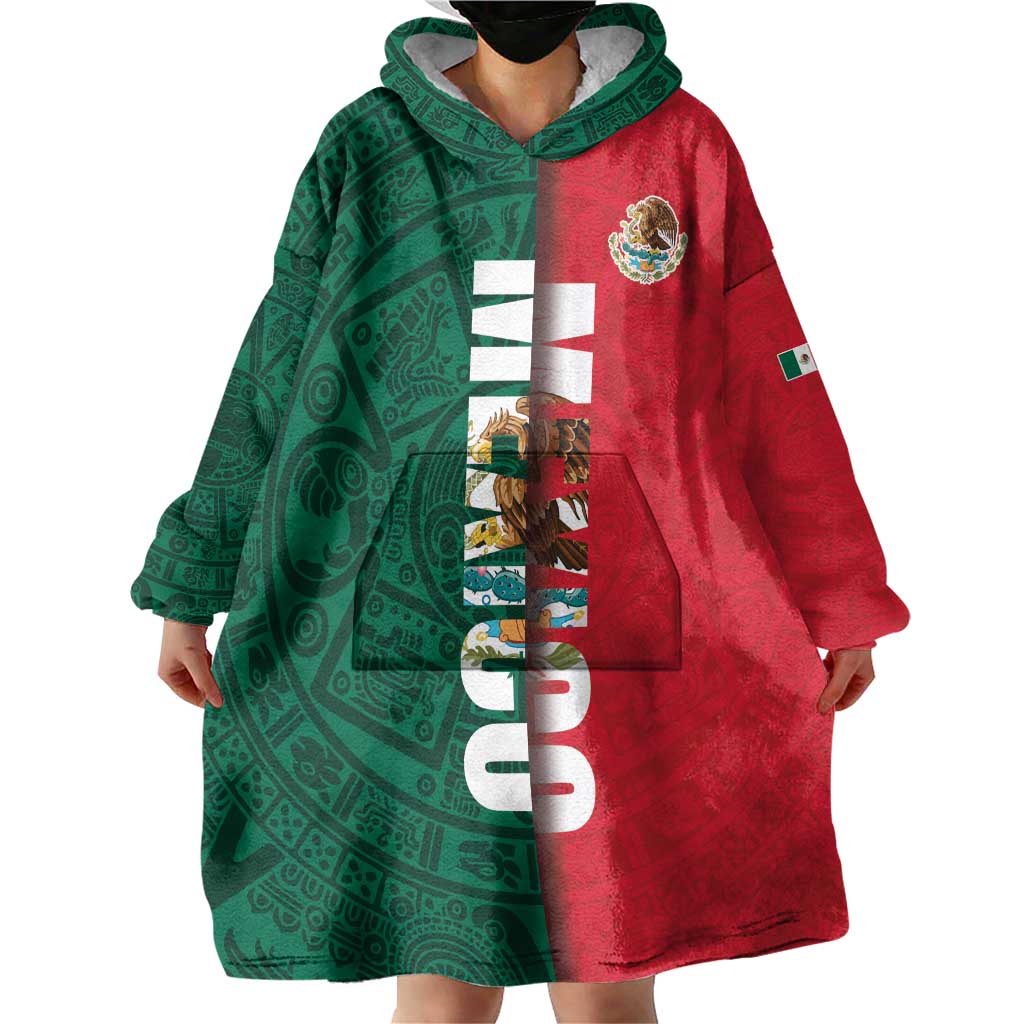 Mexico Flag Day Wearable Blanket Hoodie Dia de la Bandera
