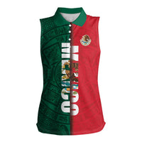 Mexico Flag Day Women Sleeveless Polo Shirt Dia de la Bandera