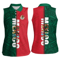 Mexico Flag Day Women Sleeveless Polo Shirt Dia de la Bandera