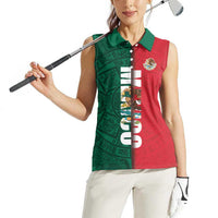 Mexico Flag Day Women Sleeveless Polo Shirt Dia de la Bandera