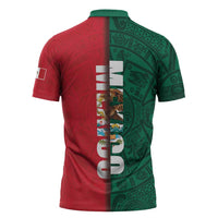 Mexico Flag Day Zipper Polo Shirt Dia de la Bandera