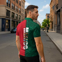 Mexico Flag Day Zipper Polo Shirt Dia de la Bandera