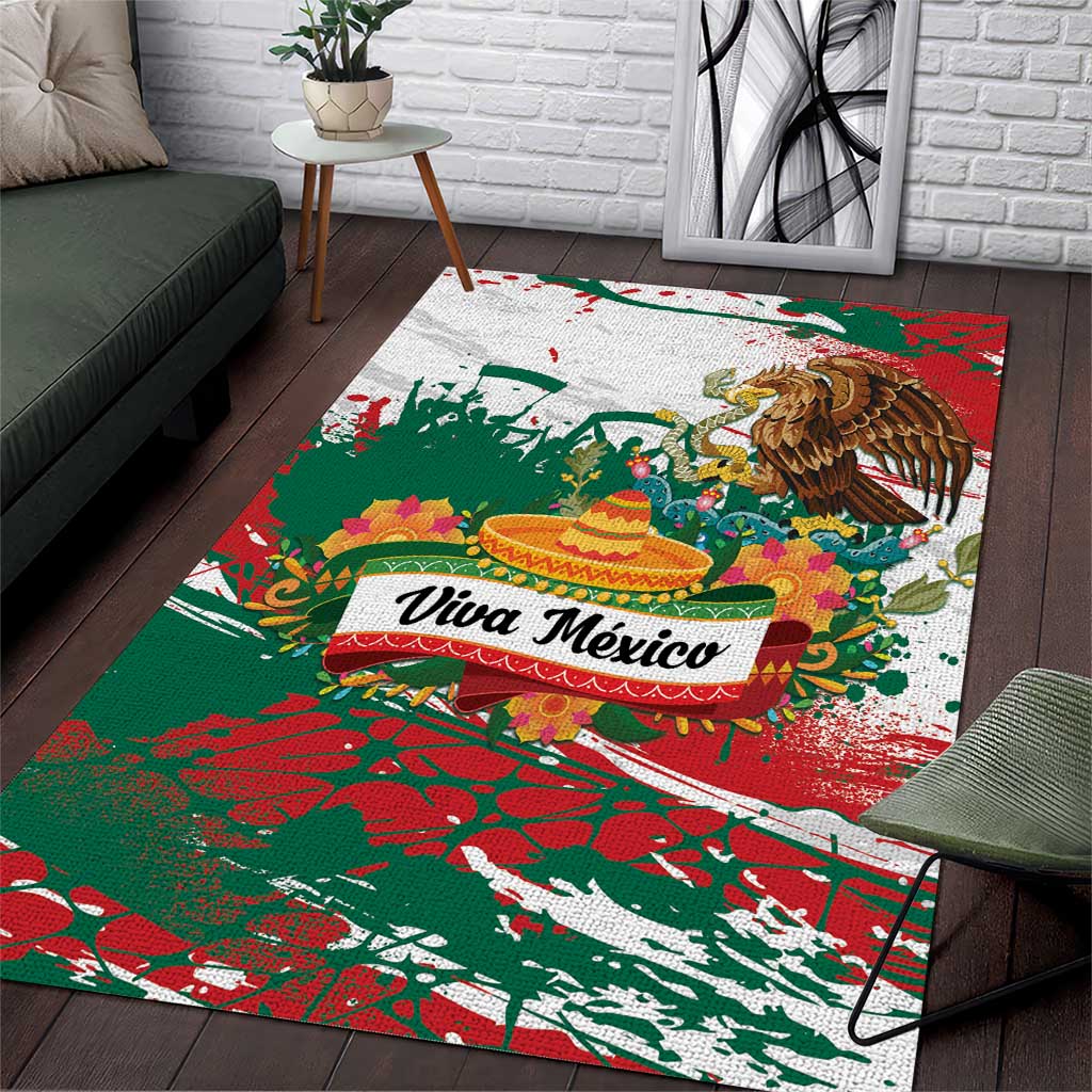 Viva Mexico Area Rug Grunge Style