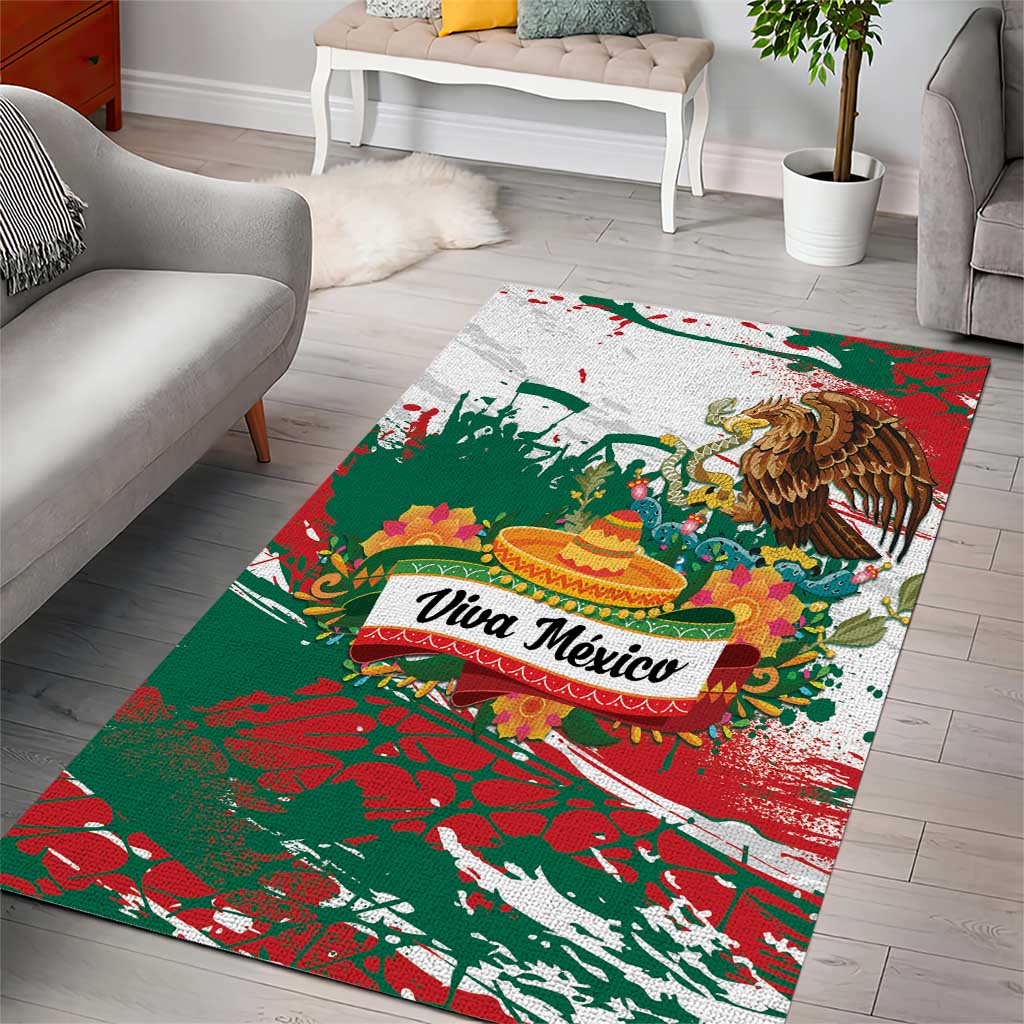 Viva Mexico Area Rug Grunge Style