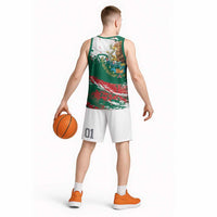 Viva Mexico Basketball Jersey Grunge Style