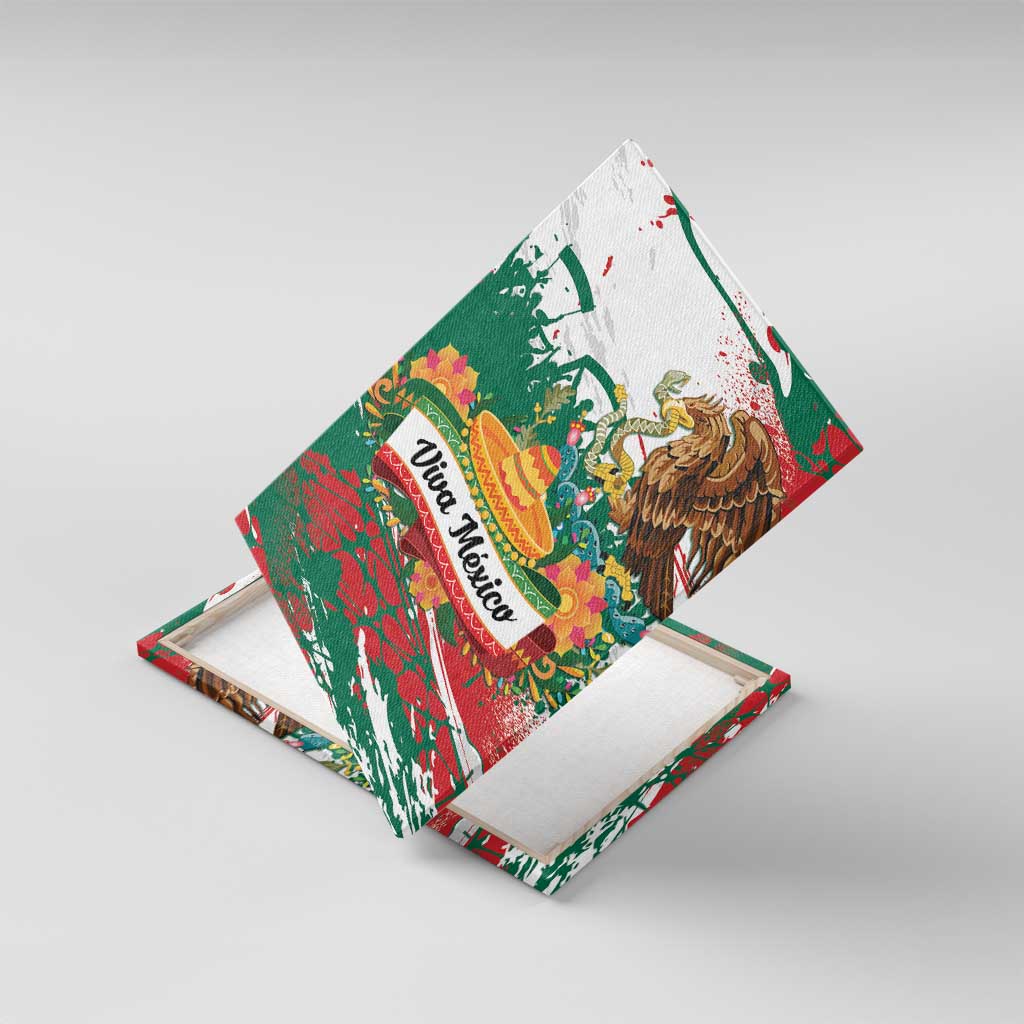 Viva Mexico Canvas Wall Art Grunge Style