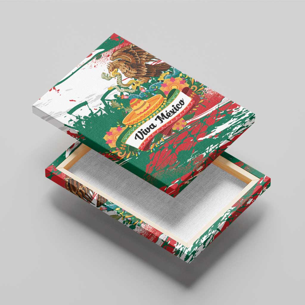 Viva Mexico Canvas Wall Art Grunge Style