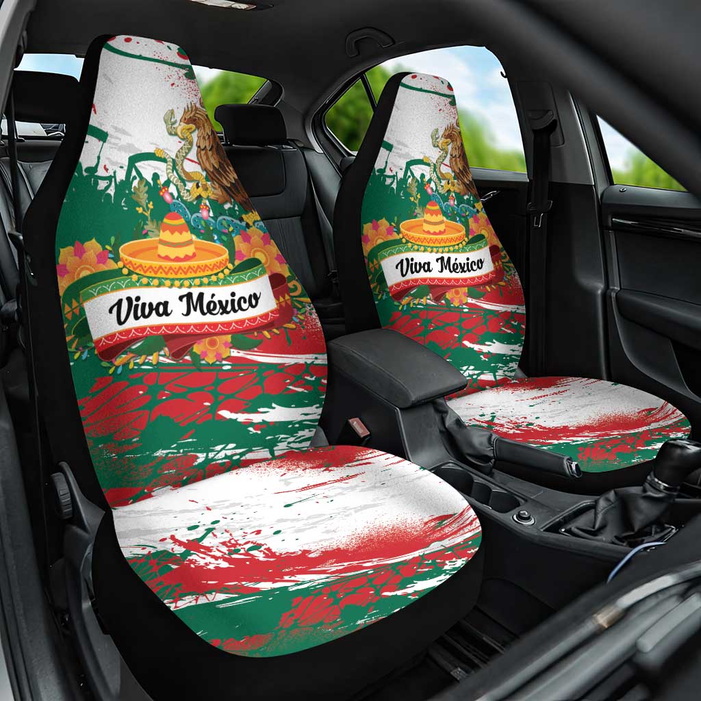 Viva Mexico Car Seat Cover Grunge Style
