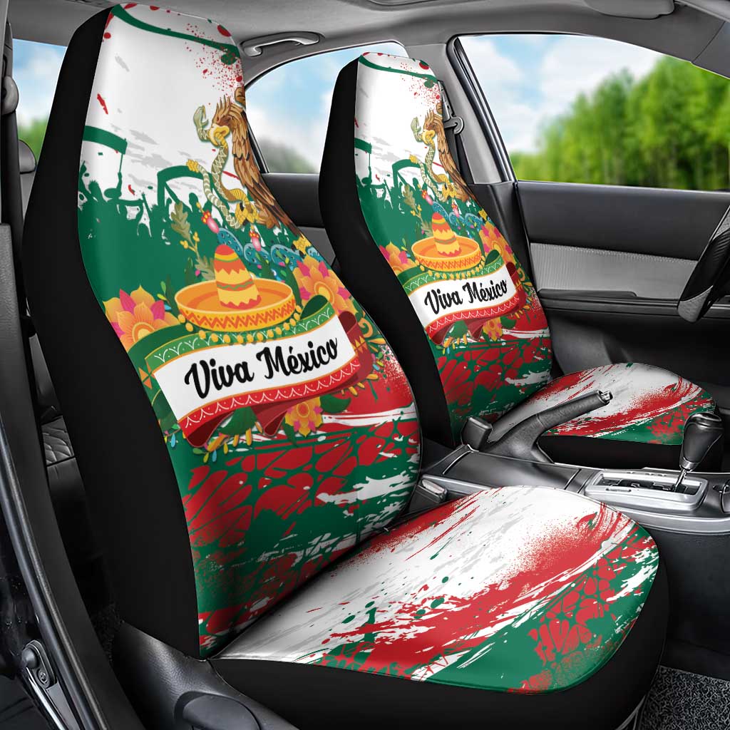 Viva Mexico Car Seat Cover Grunge Style