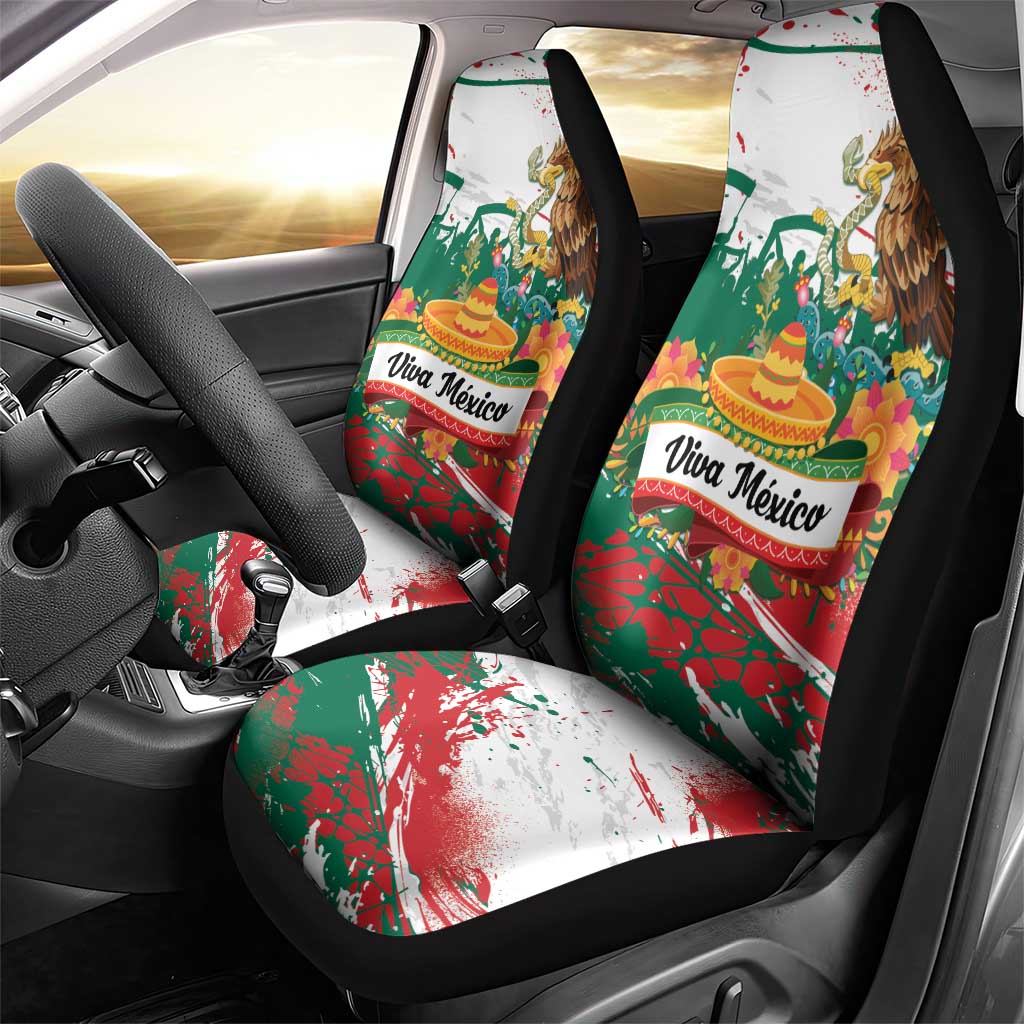 Viva Mexico Car Seat Cover Grunge Style