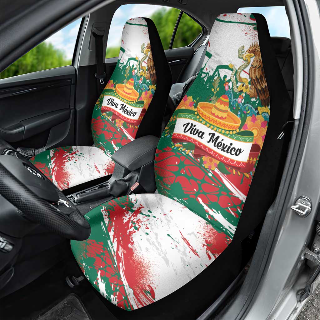Viva Mexico Car Seat Cover Grunge Style