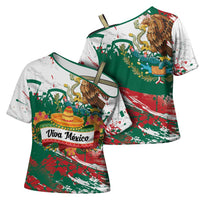Viva Mexico Cross Shoulder Shirt Grunge Style
