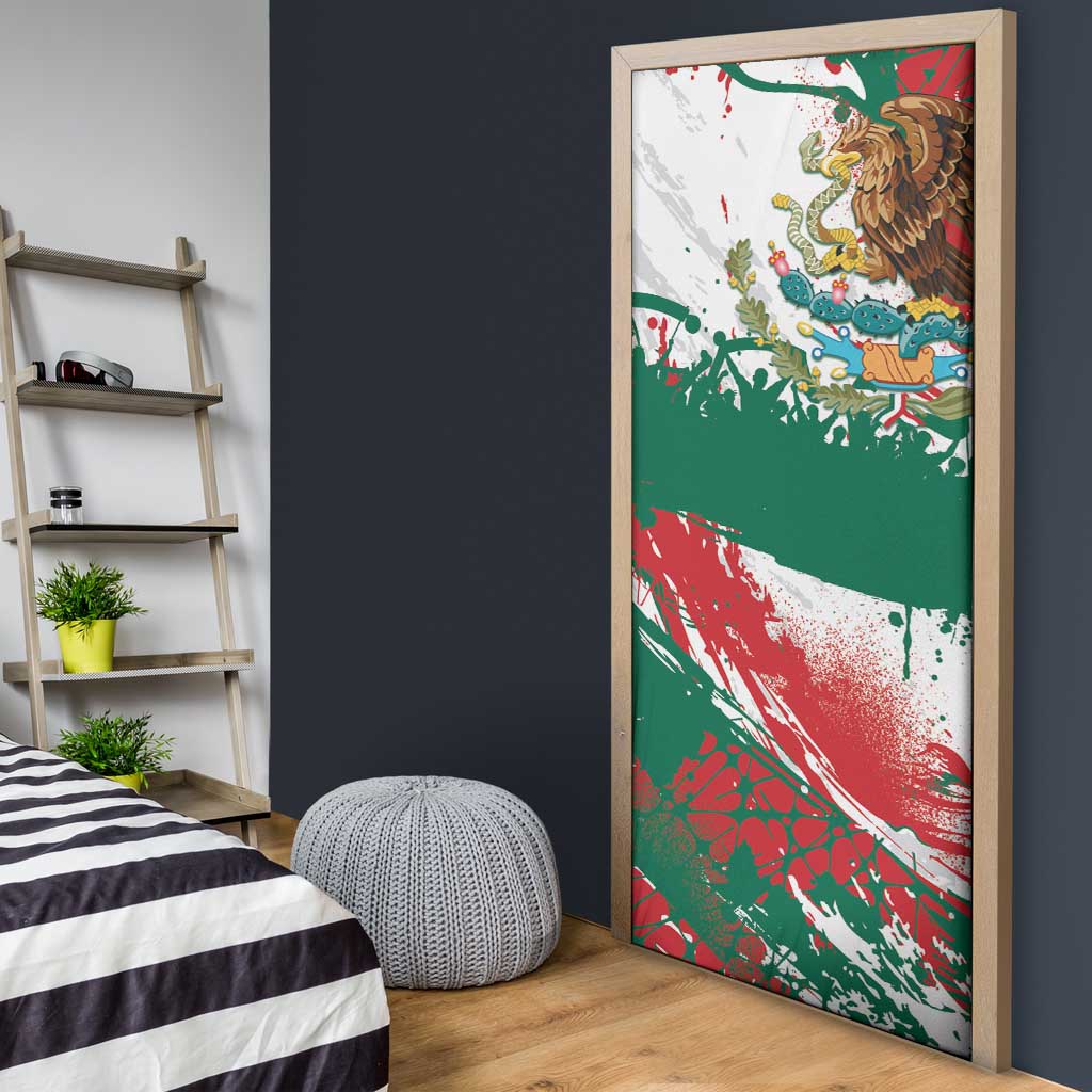 Viva Mexico Door Cover Grunge Style