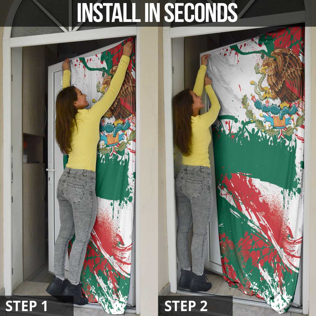Viva Mexico Door Cover Grunge Style