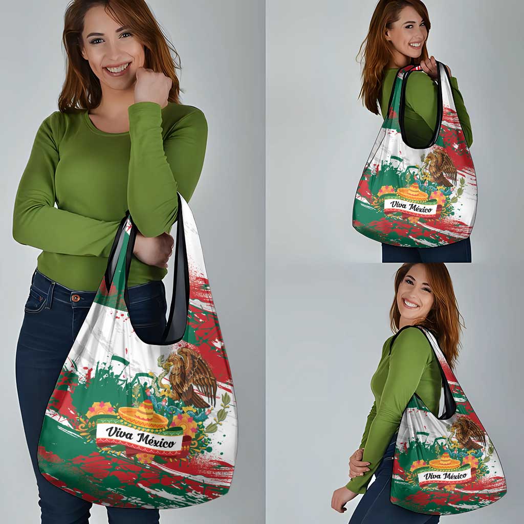 Viva Mexico Grocery Bag Grunge Style