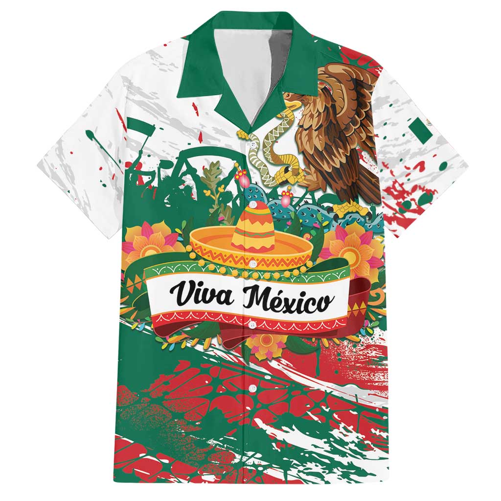 Viva Mexico Hawaiian Shirt Grunge Style