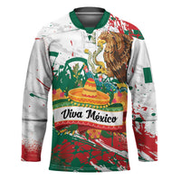 Viva Mexico Hockey Jersey Grunge Style