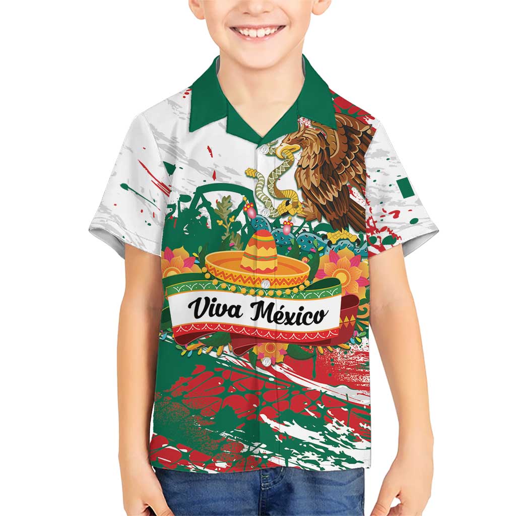 Viva Mexico Kid Hawaiian Shirt Grunge Style