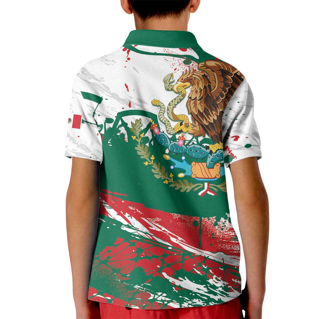 Viva Mexico Kid Polo Shirt Grunge Style