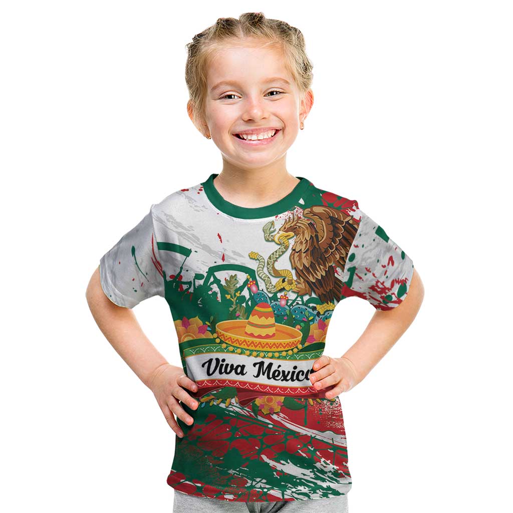 Viva Mexico Kid T Shirt Grunge Style