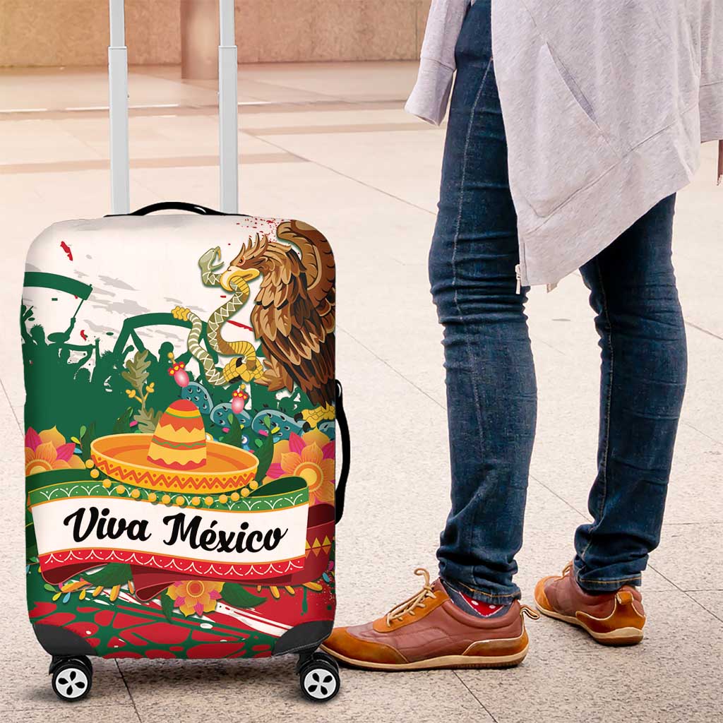 Viva Mexico Luggage Cover Grunge Style