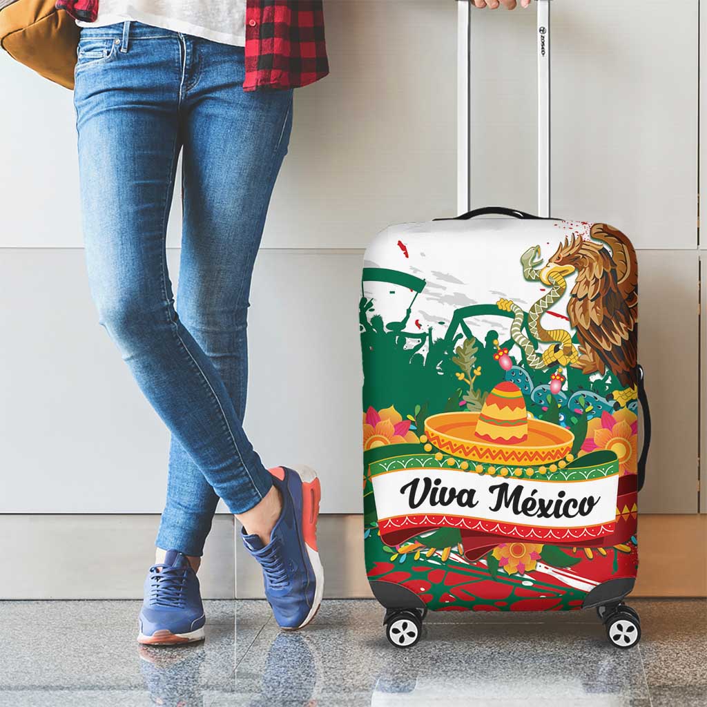 Viva Mexico Luggage Cover Grunge Style