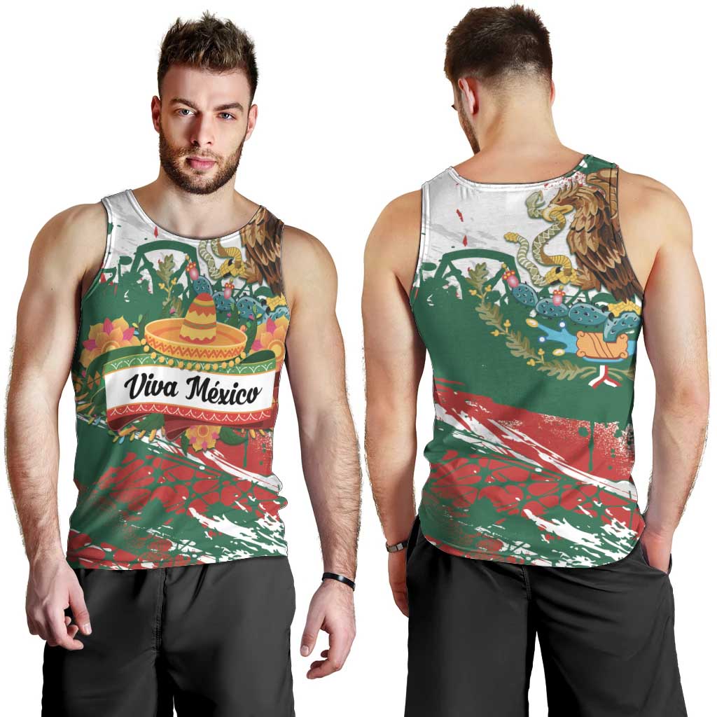Viva Mexico Men Tank Top Grunge Style