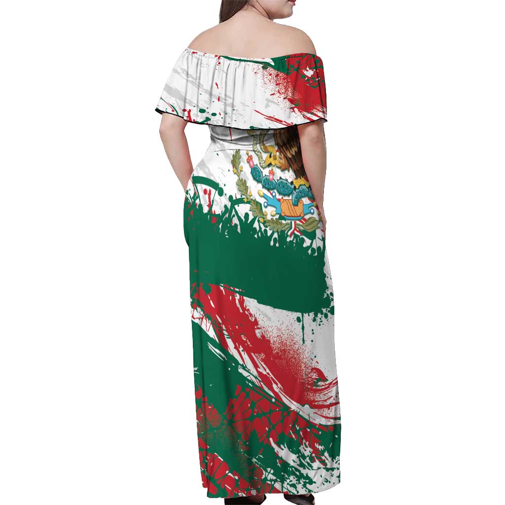 Viva Mexico Off Shoulder Maxi Dress Grunge Style