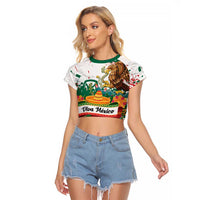 Viva Mexico Raglan Cropped T Shirt Grunge Style