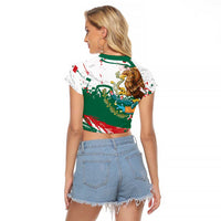 Viva Mexico Raglan Cropped T Shirt Grunge Style