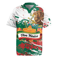 Viva Mexico Rugby Jersey Grunge Style