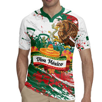 Viva Mexico Rugby Jersey Grunge Style
