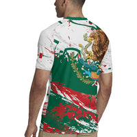 Viva Mexico Rugby Jersey Grunge Style