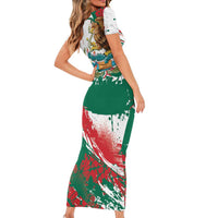 Viva Mexico Short Sleeve Bodycon Dress Grunge Style